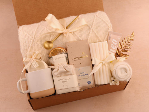 Cozy Hygge Gift Box, Self Care Gift Box, Fall Gift Box, Holiday Gifts, Gift Set For Her Mom, Miss You, Sending A Hug, Gift For Colleagues