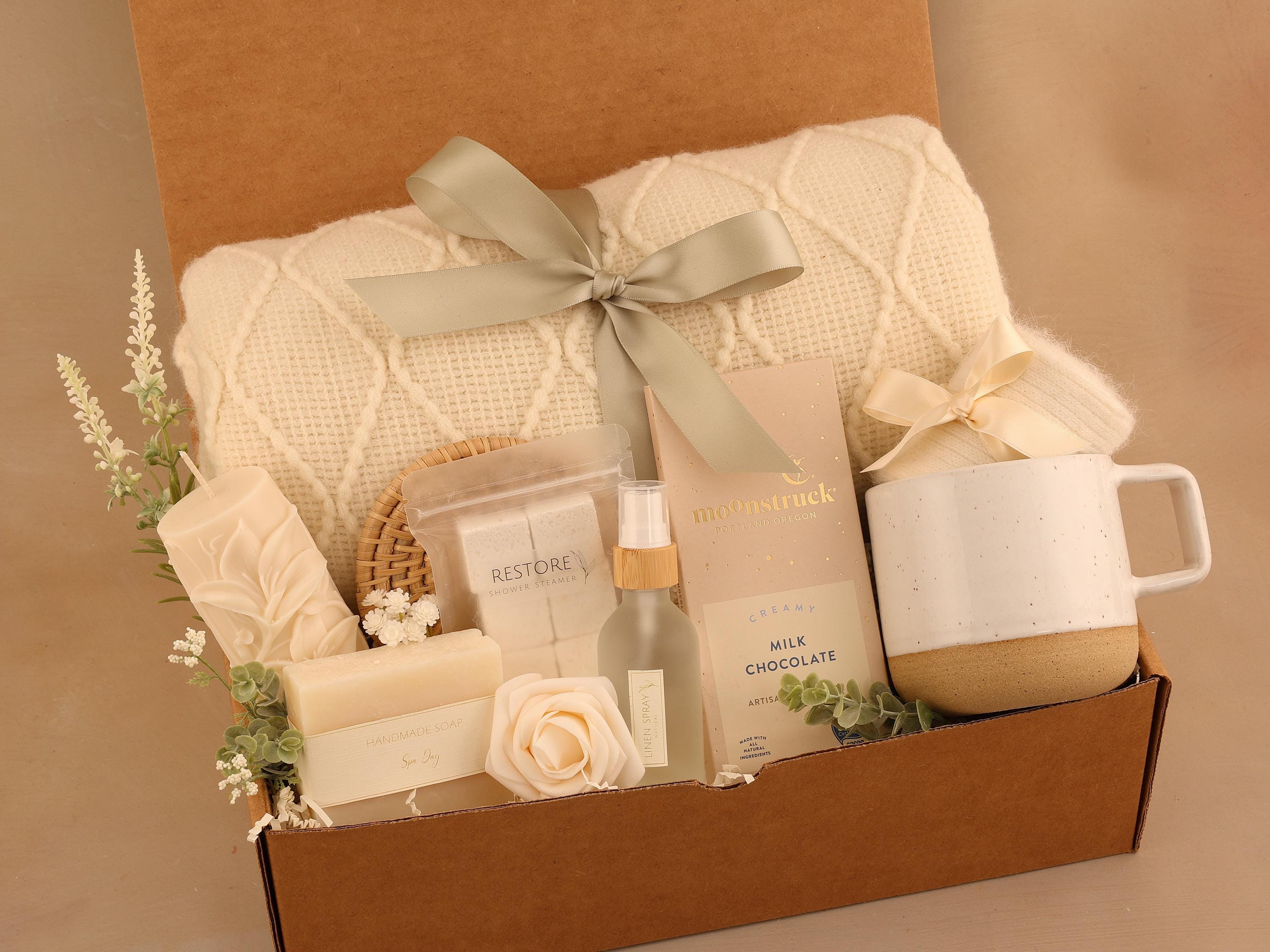 Hug In A Box, Encouragement Gift, Mom Gift Set, Hygee Gift Box, Thinking Of You Box, Cozy Care Package, Self Care Basket, Blanket Gift Box