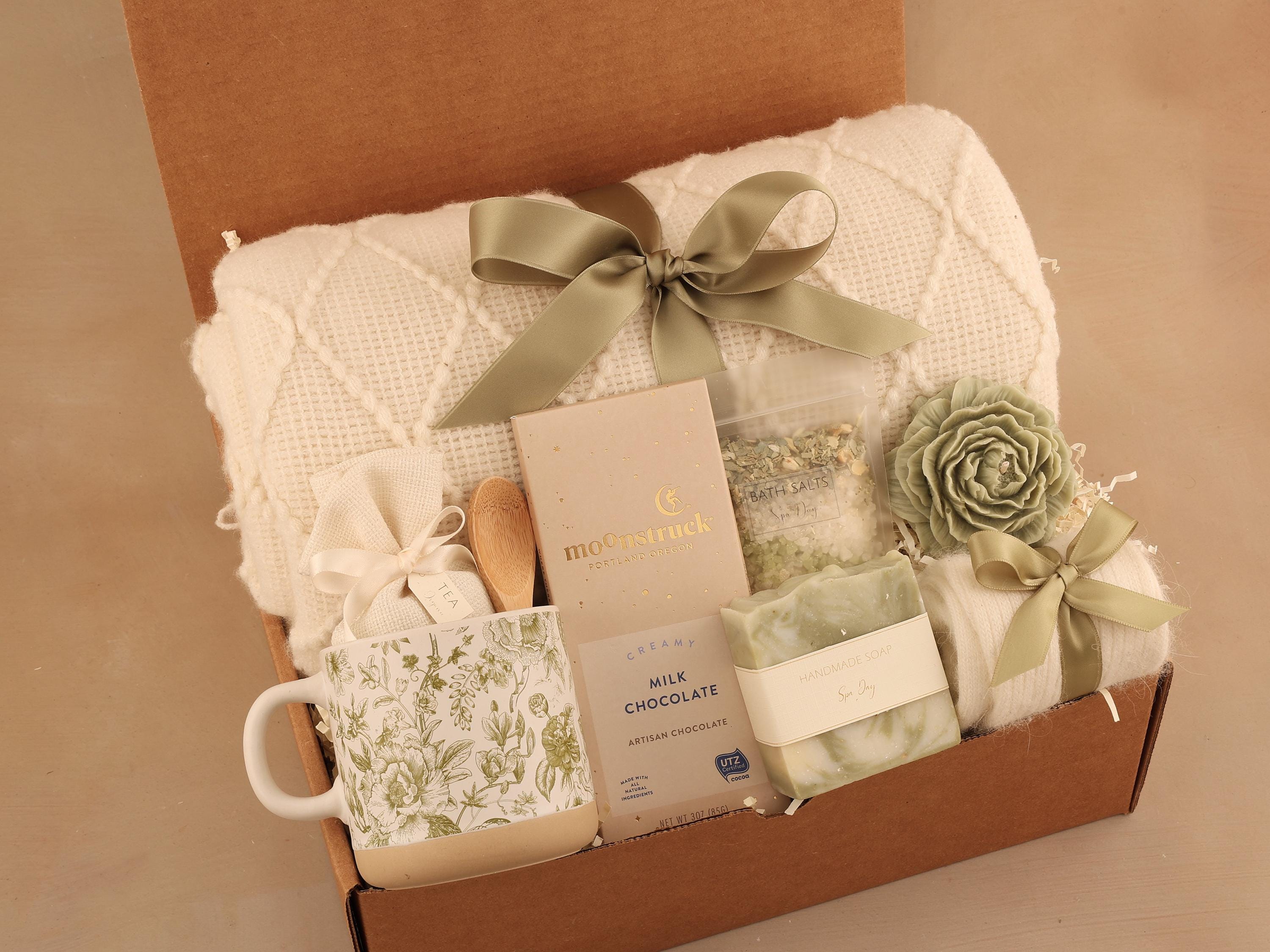 Hug In A Box, Encouragement Gift, Mom Gift Set, Hygee Gift Box, Thinking Of You Box, Cozy Care Package, Self Care Basket, Blanket Gift Box